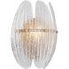 Marclaire 1 Light 9.25 inch Legacy Brass Wall Sconce Wall Light in Clear Textured Handmade Glass