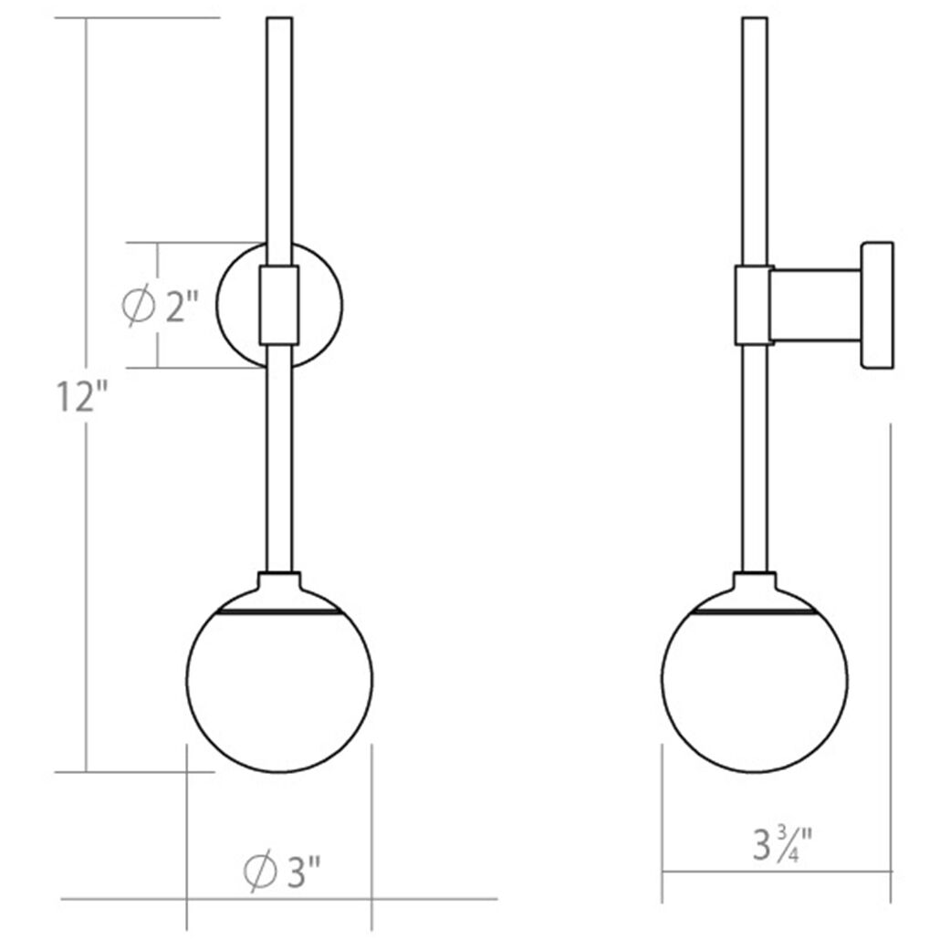 Sabon LED 3 inch Satin Nickel ADA Sconce Wall Light