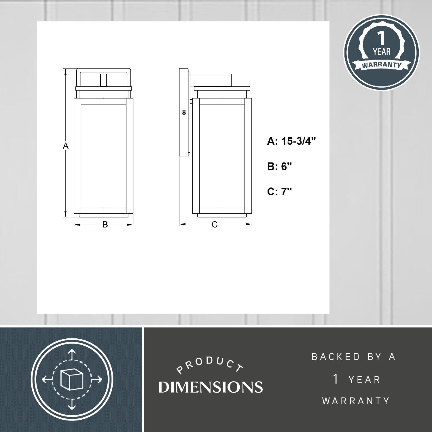 Uptown 1 Light 15.75 inch Matte Black Outdoor Wall Lantern