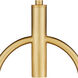 Creighton 1 Light 17.75 inch Brass/White Semi-Flush Mount Ceiling Light