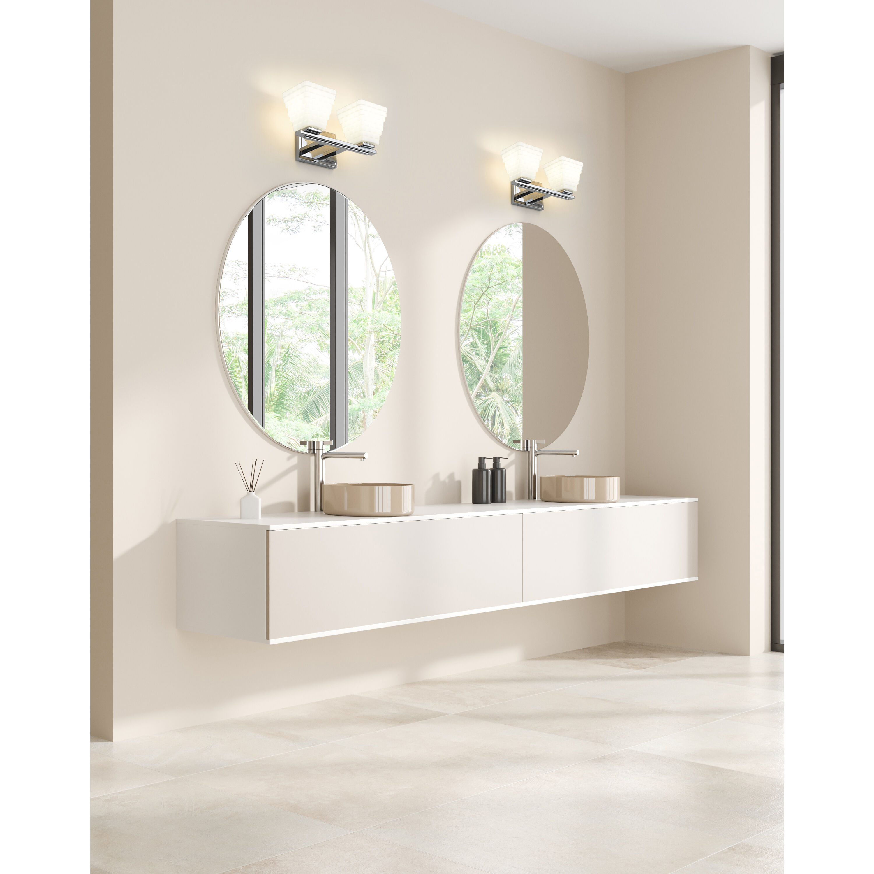 Annalise 2 Light 14 inch Chrome Vanity Wall Light