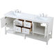 Theo 72 X 22 X 34 inch White Vanity Sink Set