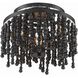 Poppy 3 Light 15 inch Matte Black Semi Flush Ceiling Light