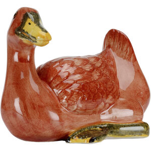 Duck Red and Yellow Figurine