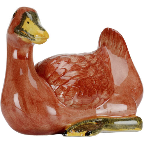 Duck Red and Yellow Figurine