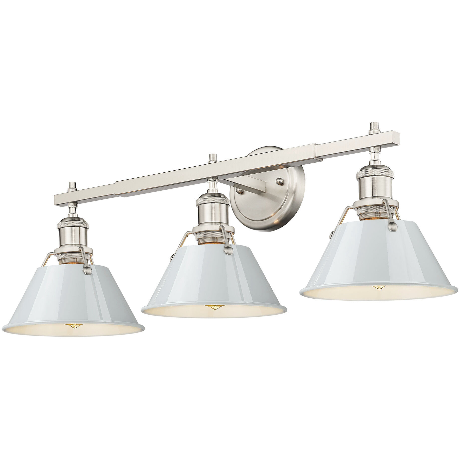 Yep Orwell Vanity Wall Light in Pewter, Dusky Blue