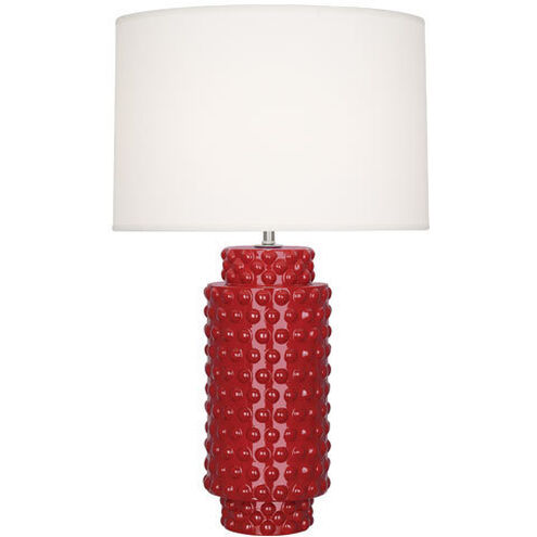 Dolly 27.5 inch 150.00 watt Ruby Red Table Lamp Portable Light in Fondine