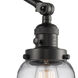 Small Bell 30 inch 3.50 watt Matte Black Swing Arm Wall Light, Franklin Restoration