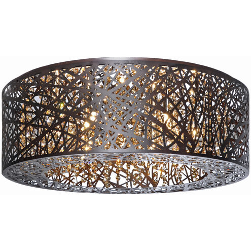 Inca 9 Light 23.5 inch Bronze Flush Mount Ceiling Light