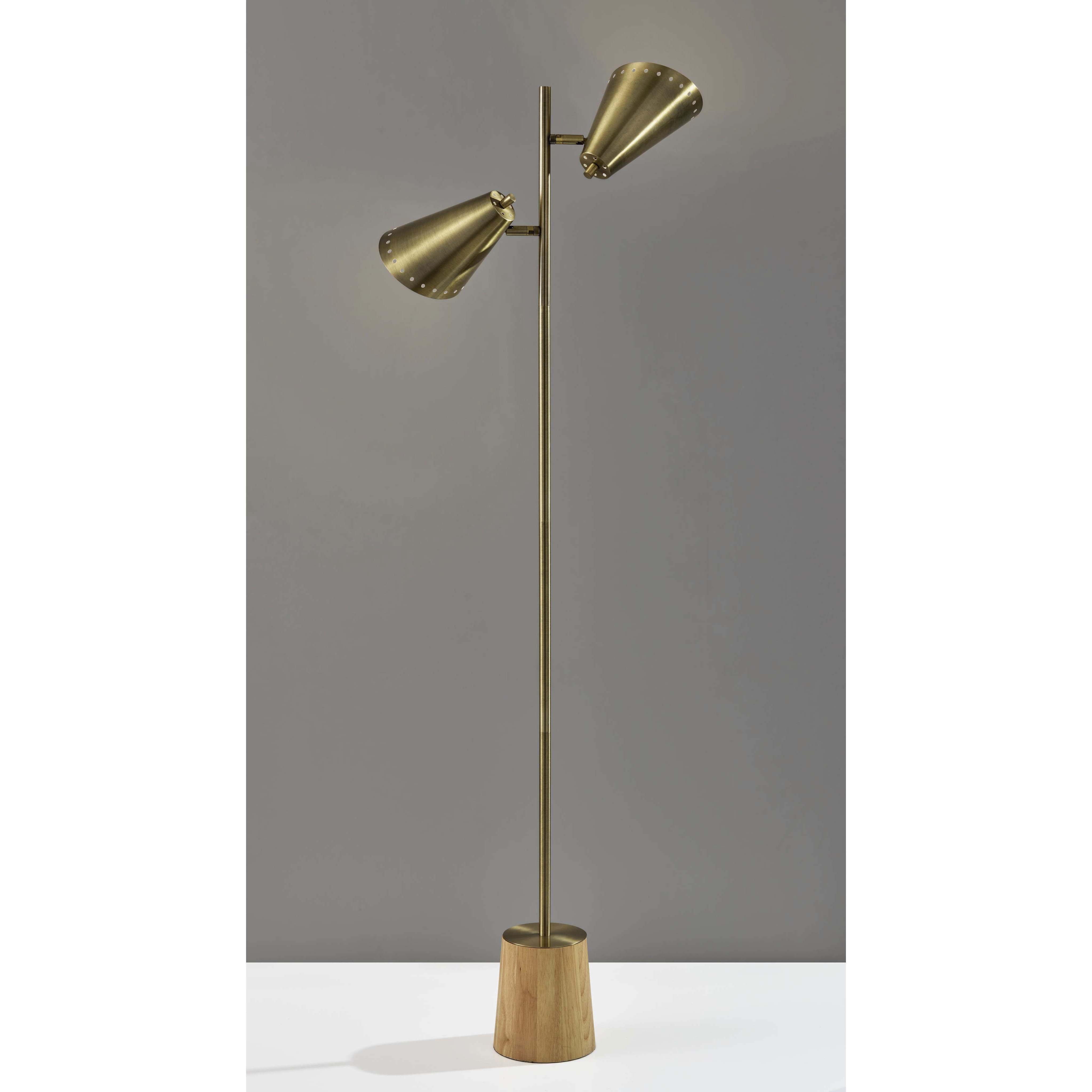Josephine 60.5 inch 40.00 watt Antique Brass Floor Lamp Portable Light