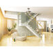 Scout 3 Light 23 inch Satin Nickel Semi-Flush Ceiling Light, Adjustable