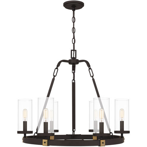 Lisbon 6 Light 26.25 inch Old Bronze Chandelier Ceiling Light