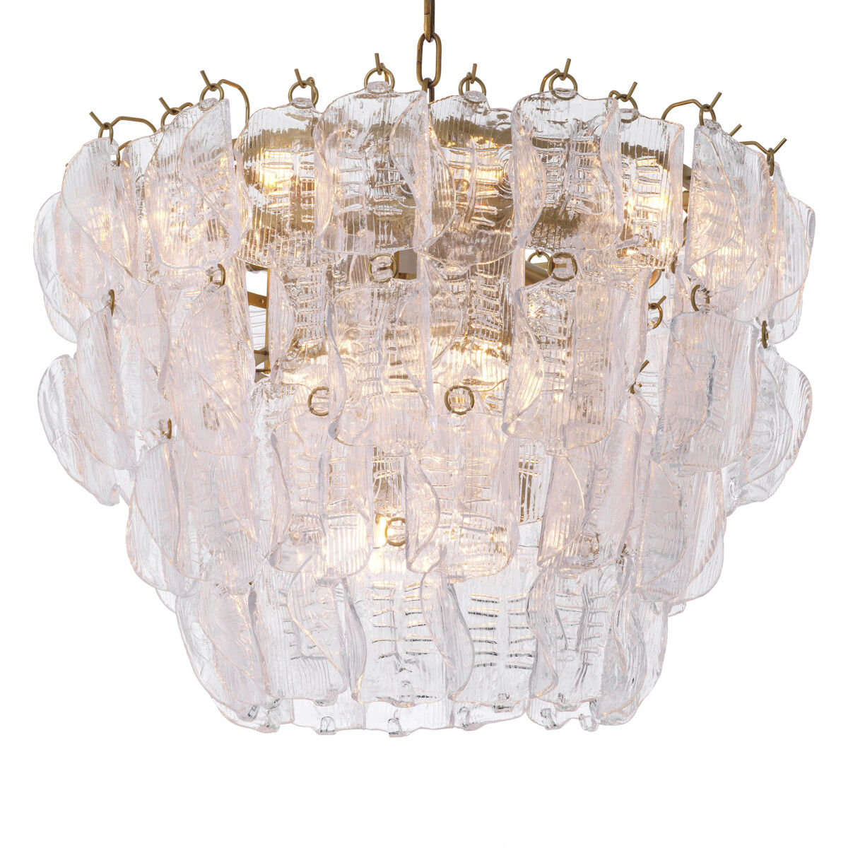 Solange 14 Light 33.46 inch Antique Brass Chandelier Ceiling Light in Clear Glass