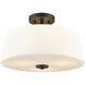 Laphia 3 Light 15.75 inch Matte Black Semi-Flush Mount Ceiling Light
