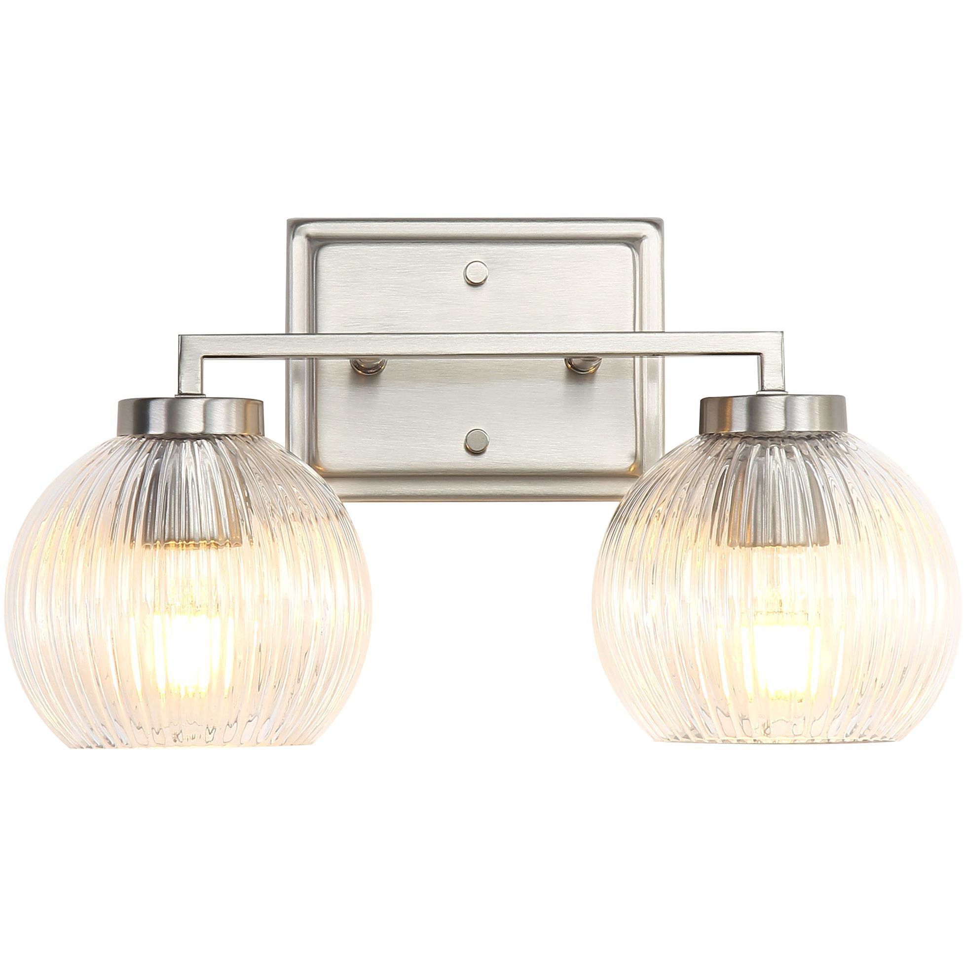 Yep Elliott Vanity Wall Light in Pewter, Ribbed