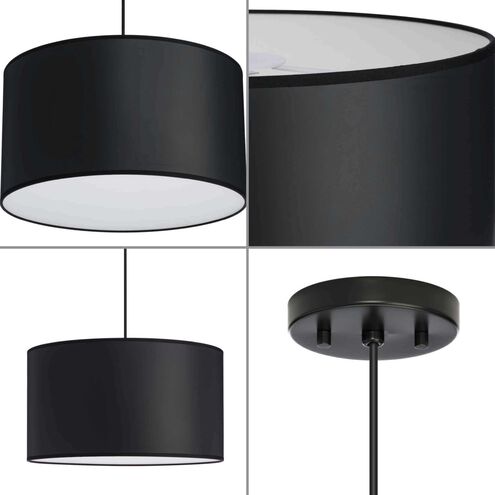 Markor 3 Light 18.12 inch Brushed Nickel/Matte Black/Vintage Brass Drum Pendant Ceiling Light