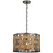 Norwood 1 Light 16 inch Vintage Steel and Distressed Wood Pendant Ceiling Light