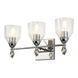 Fun Finial 3 Light 22 inch Polished Chrome Vanity Light Wall Light