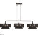 Florell 3 Light 47 inch English Bronze Linear Chandelier Ceiling Light, Extra Large