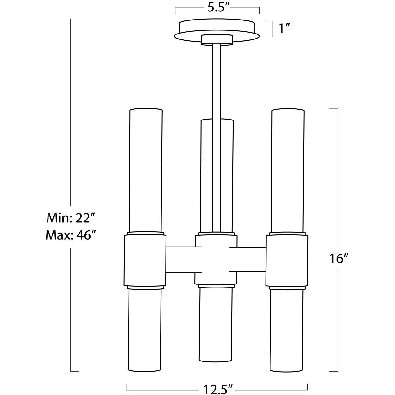 Dixon 6 Light 12.5 inch Natural Brass Pendant Ceiling Light
