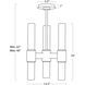 Dixon 6 Light 12.5 inch Natural Brass Pendant Ceiling Light