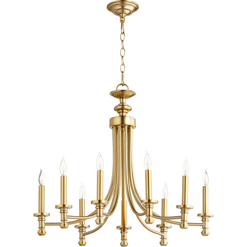 Rossington 9 Light 27 inch Aged Brass Chandelier Ceiling Light