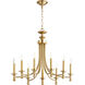 Rossington 9 Light 27 inch Aged Brass Chandelier Ceiling Light