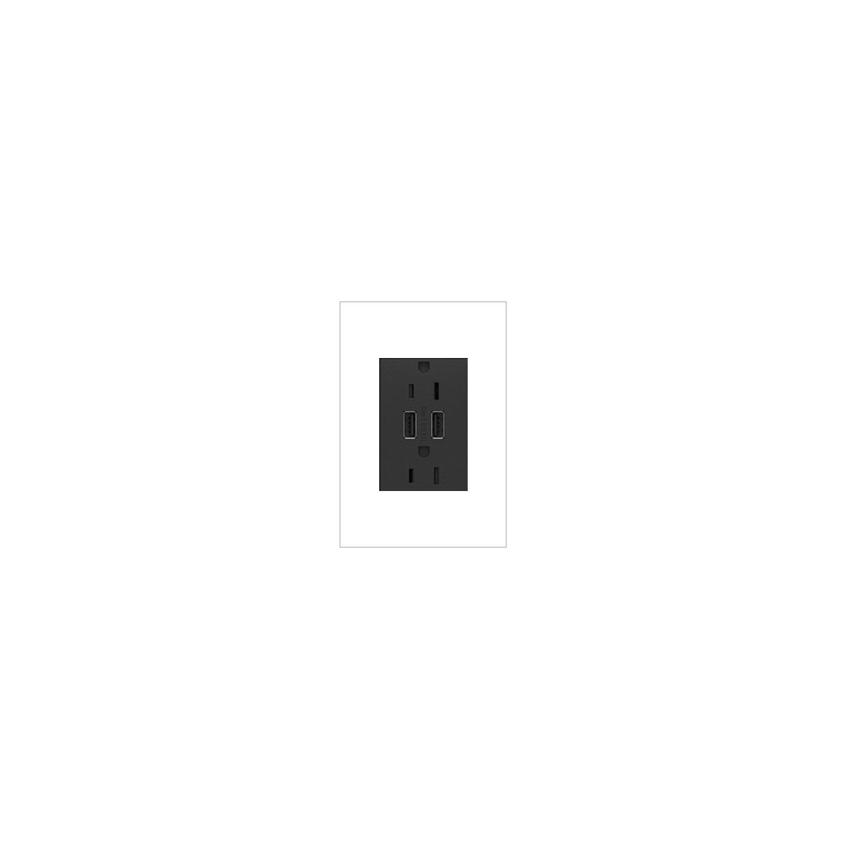 Adorne Graphite Dual-USB Outlet