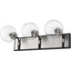 Parsons 24 X 10.5 X 7.75 inch Matte Black and Brushed Nickel Vanity