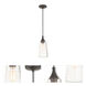 Hand Blown Art Glass Mini Pendants 1 Light 5.5 inch English Bronze Mini Pendant Ceiling Light