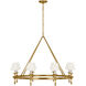 Chapman & Myers Classic LED 44 inch Antique-Burnished Brass Ring Chandelier Ceiling Light