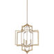 Wildwood 3 Light 18 inch Antique Silver Leaf Chandelier Ceiling Light