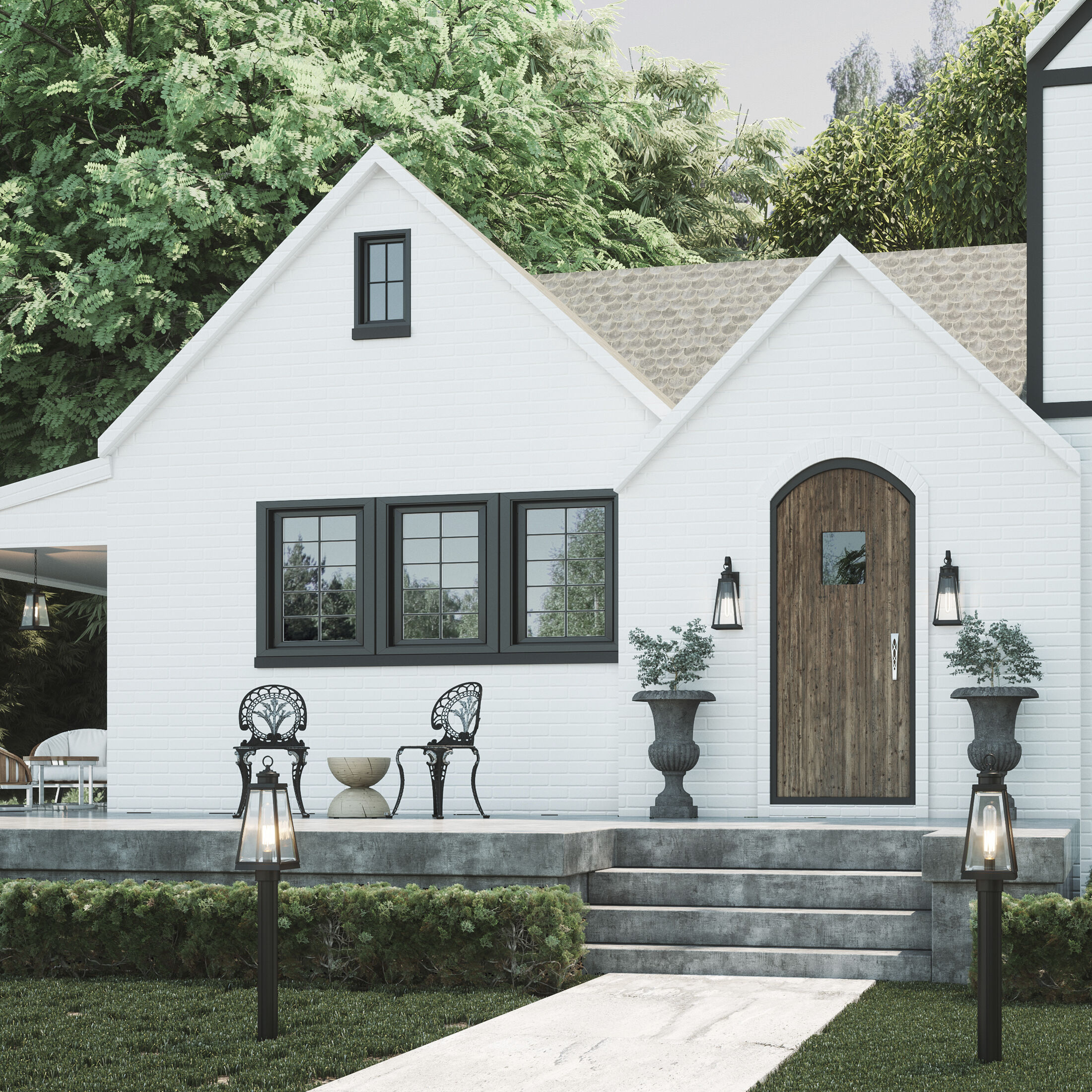 Paxton 1 Light 18 inch Matte Black Outdoor Wall Lantern