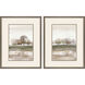 Soft Welcome Spring Green and Brown and Gray and Neutral Framed Art