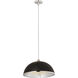 Landry 1 Light 20 inch Matte Black and Chrome Pendant Ceiling Light