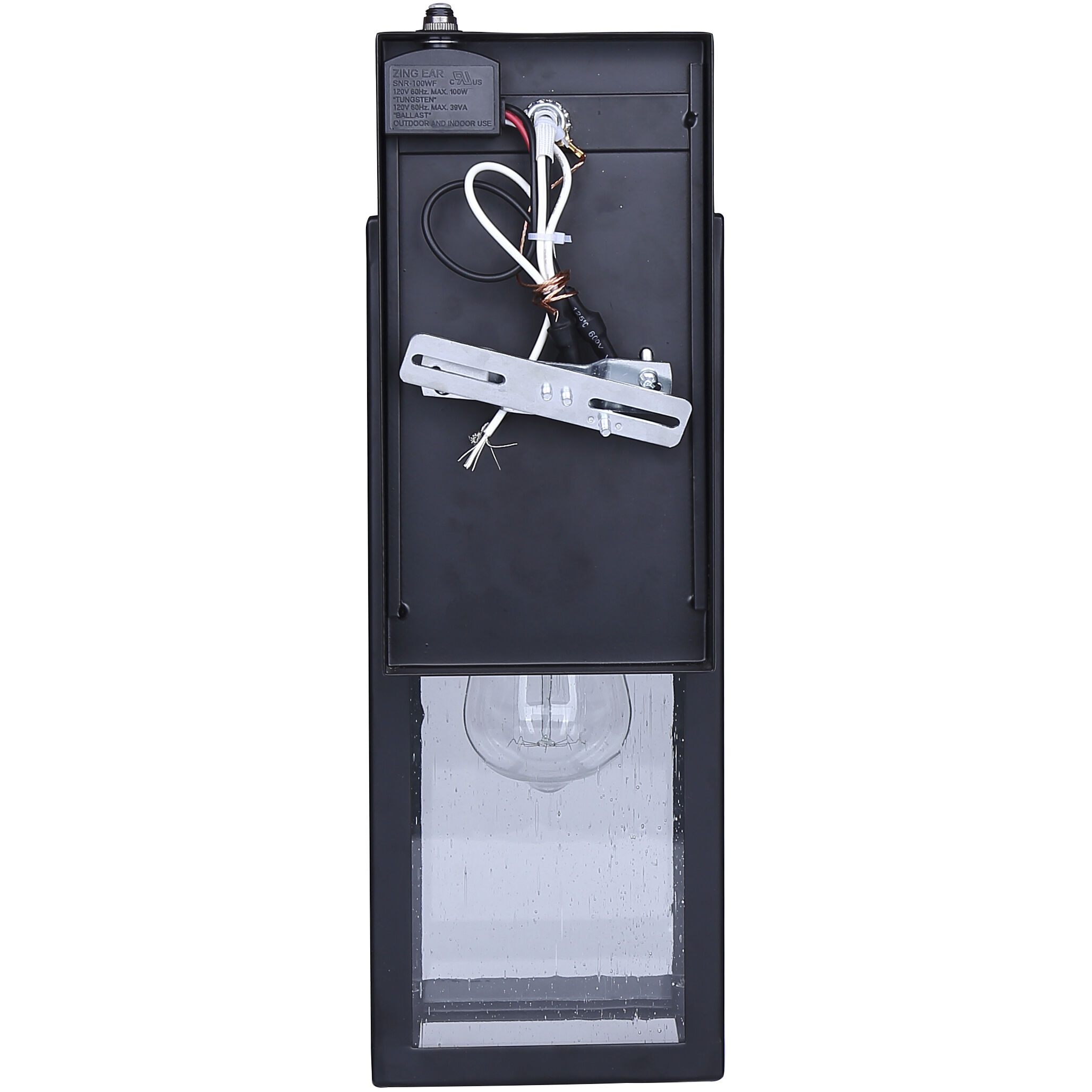 Alaina 1 Light 14.88 inch Black Outdoor Wall Lantern