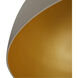 Pascal 1 Light 36 inch Egg Shell/Antique Brass Pendant Ceiling Light
