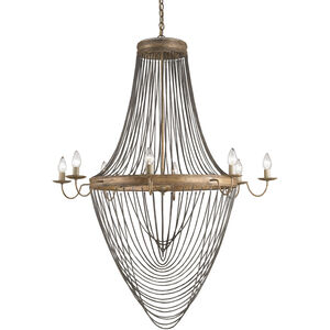 Lucien 8 Light 46 inch French Gold Leaf/Iron Chandelier Ceiling Light