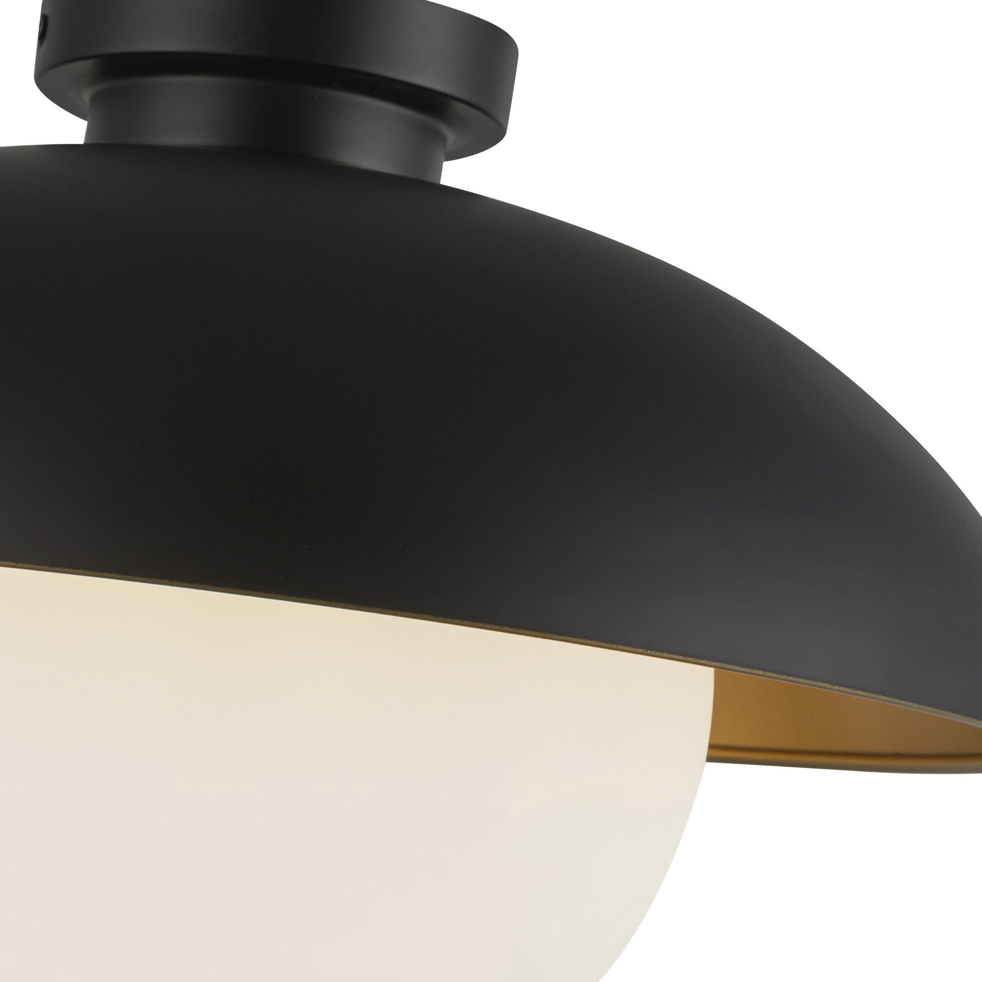 Alora Mood Rubio 1 Light 16 inch Matte Black/Opal Matte Glass Flush Mount Ceiling Light