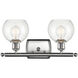 Ballston Athens LED 16 inch Brushed Satin Nickel Bath Vanity Light Wall Light in Clear Glass