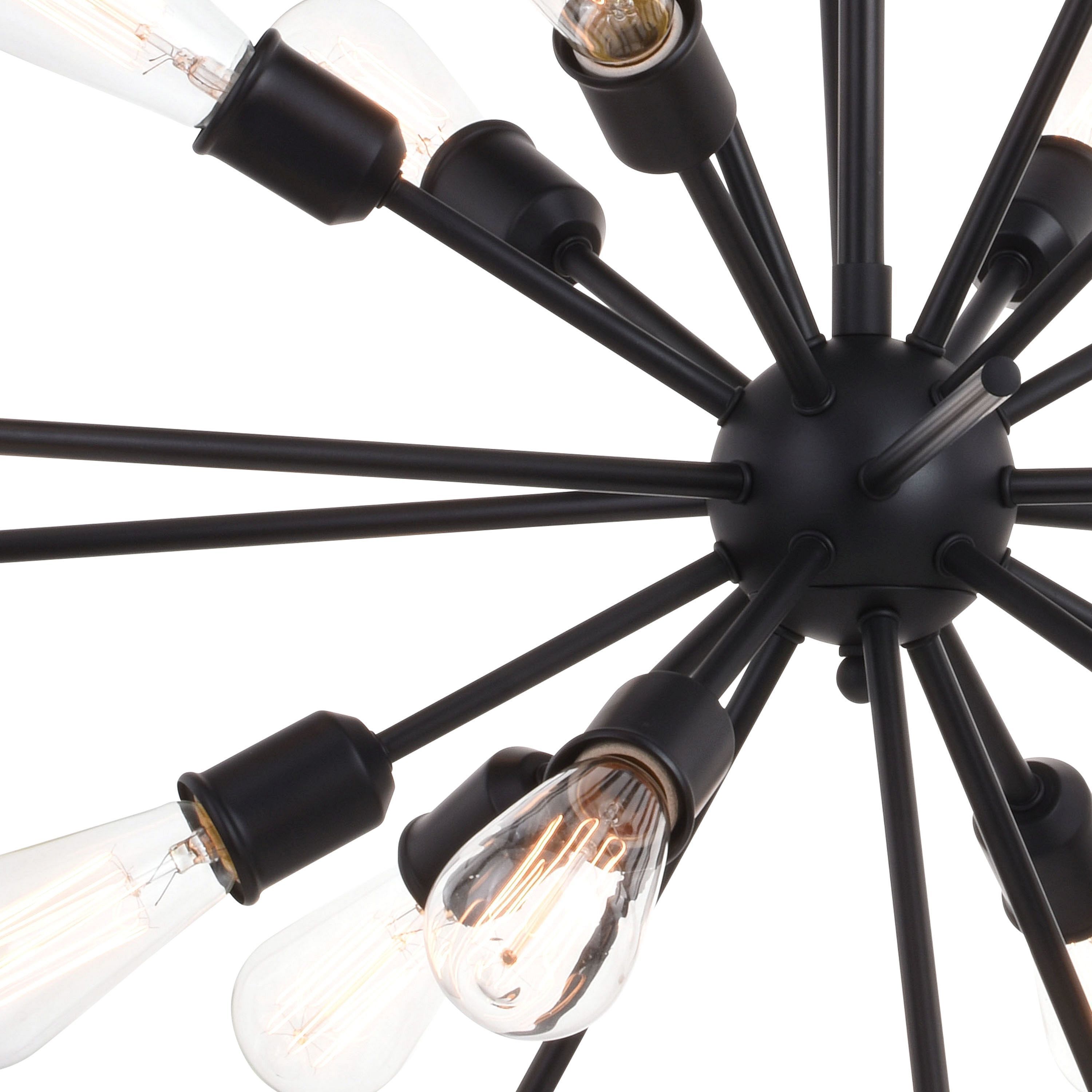 Estelle 12 Light 27.5 inch Matte Black Pendant Ceiling Light