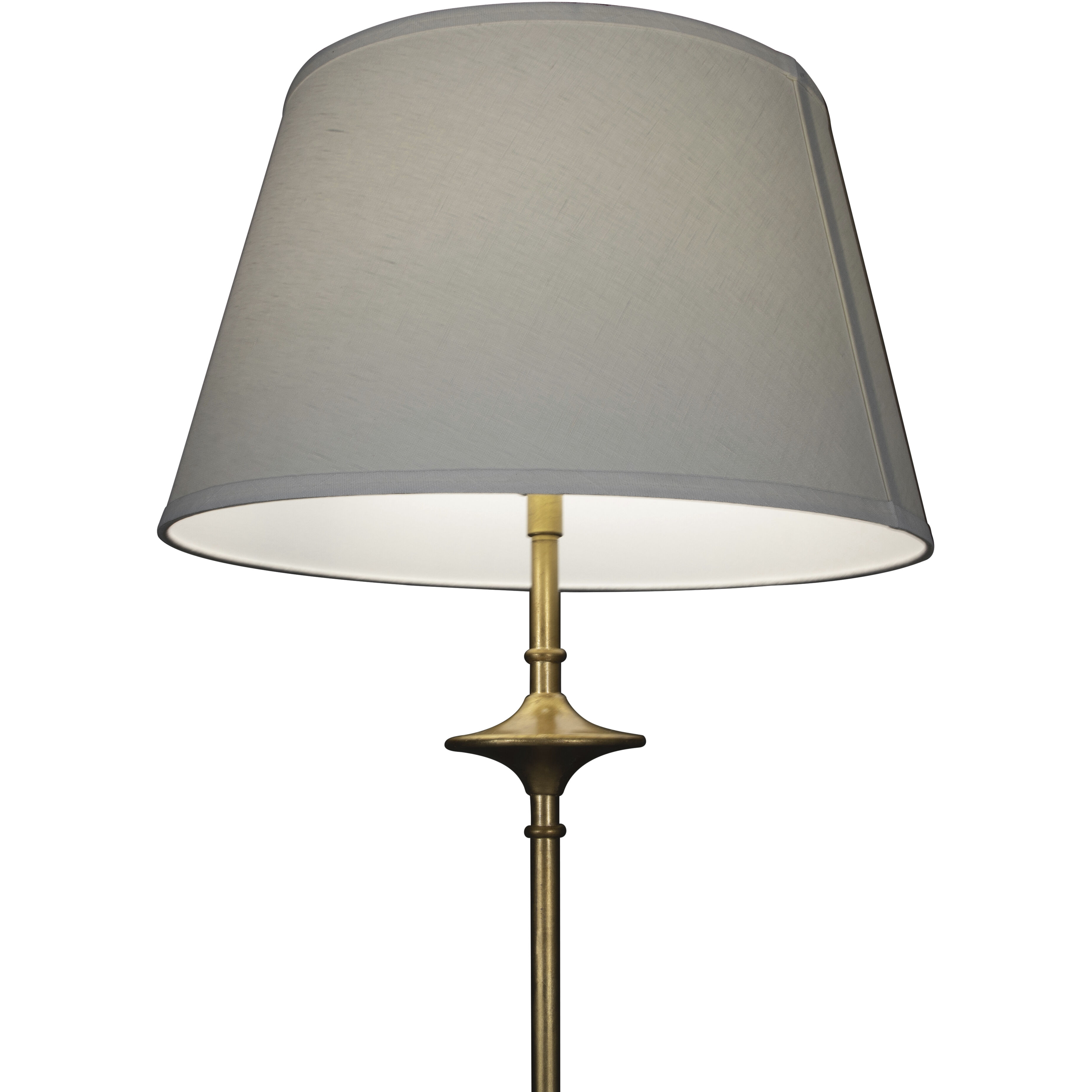 Avery 70.75 inch Aged Brass and Beige Linen with Light Beige Marble Floor Lamp Portable Light