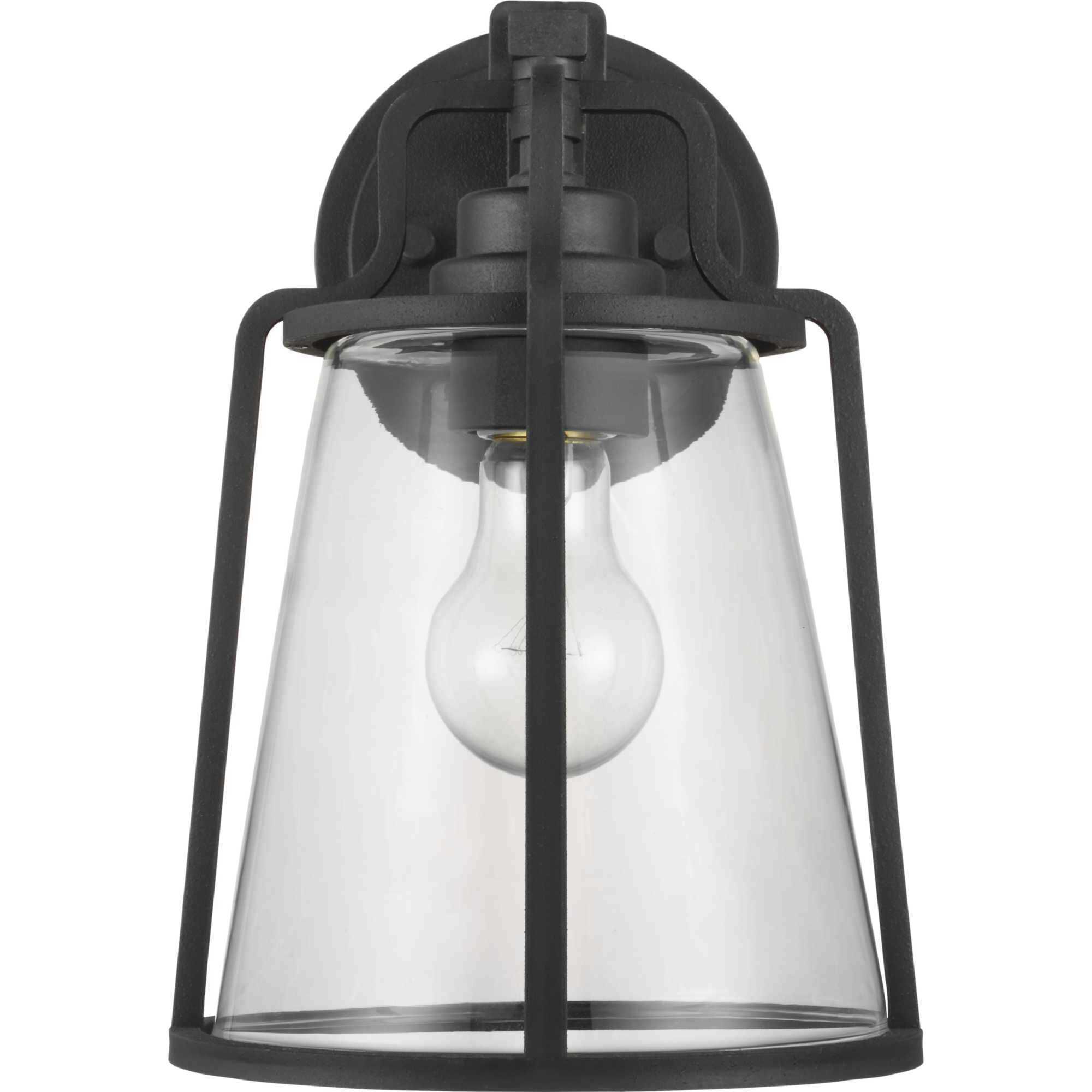 Benton Harbor 1 Light 11 inch Textured Black Outdoor Wall Lantern, with DURASHIELD, Medium