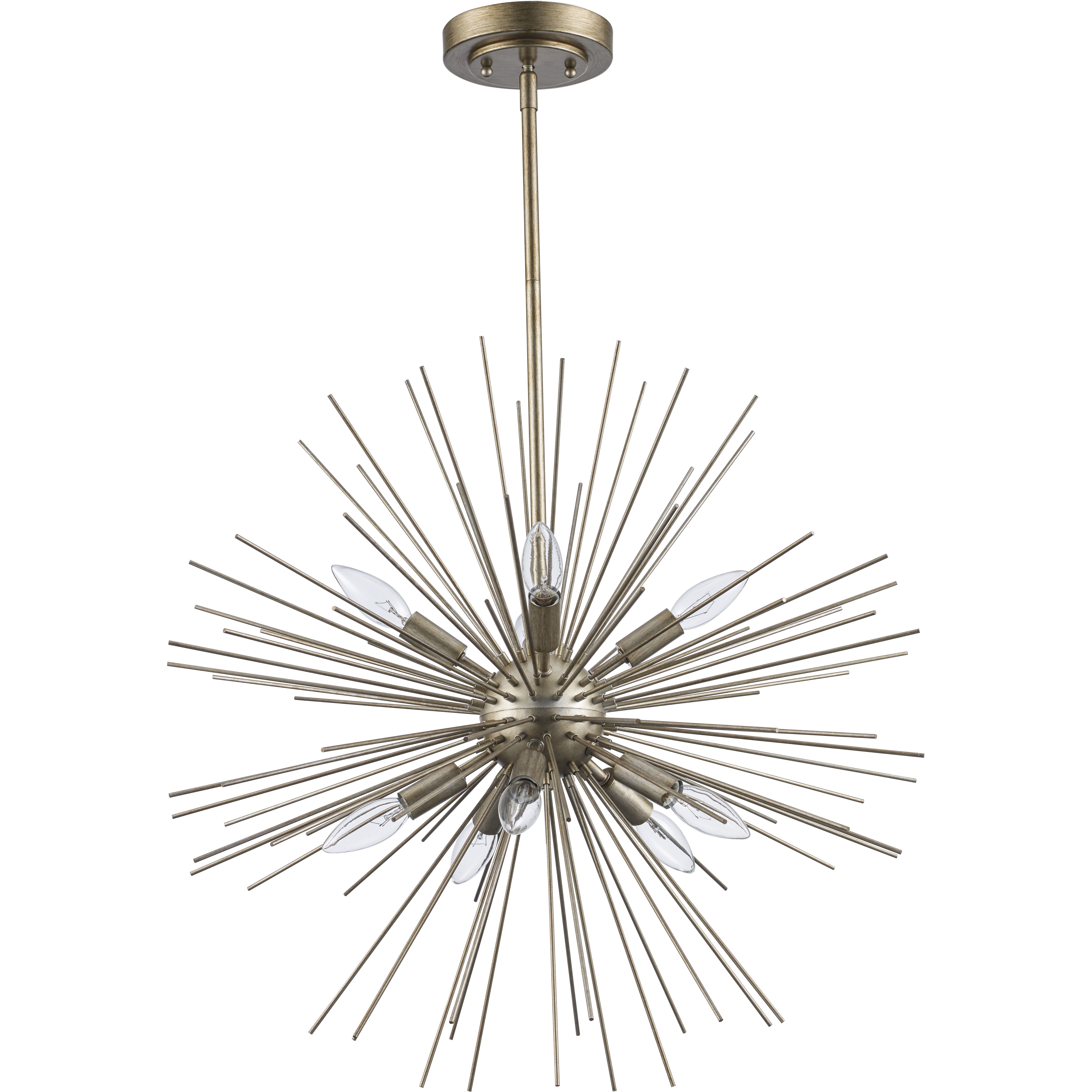 Collina 9 Light 24 inch Antique Silver Leaf Pendant Ceiling Light