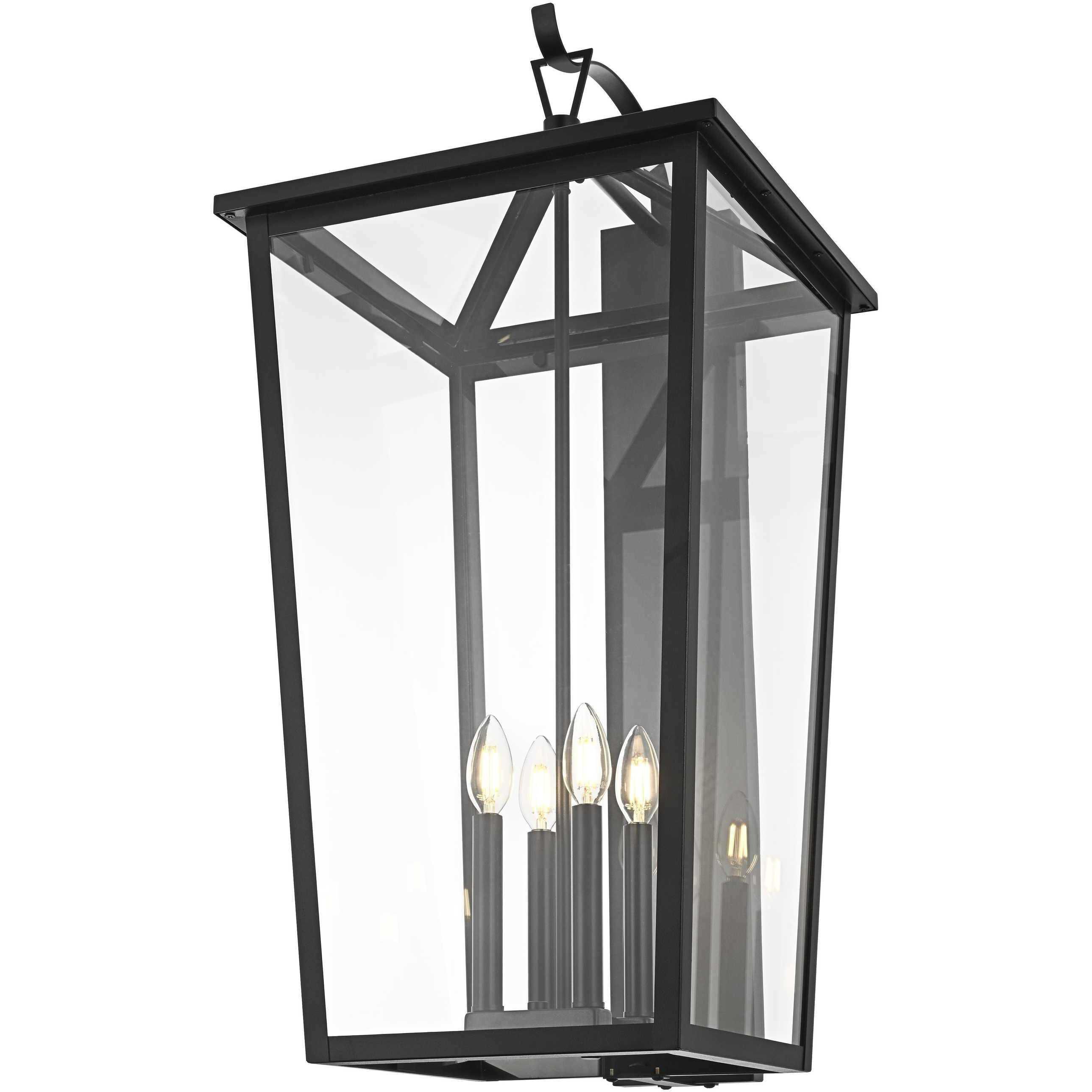 Frankford 4 Light 33 inch Black Outdoor Wall Sconce