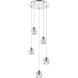 Eren 5 Light 12 inch Chrome Pendant Ceiling Light