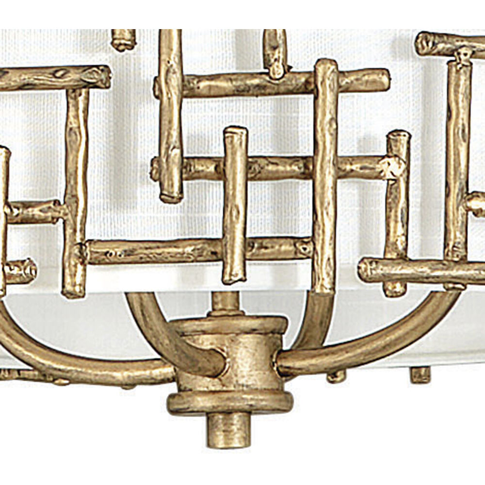 Farrah LED 16 inch Burnished Gold Chandelier Ceiling Light, Semi-Flush Mount