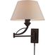 Elysburg 24 inch 150 watt Aged Bronze Swingarm Sconce Wall Light