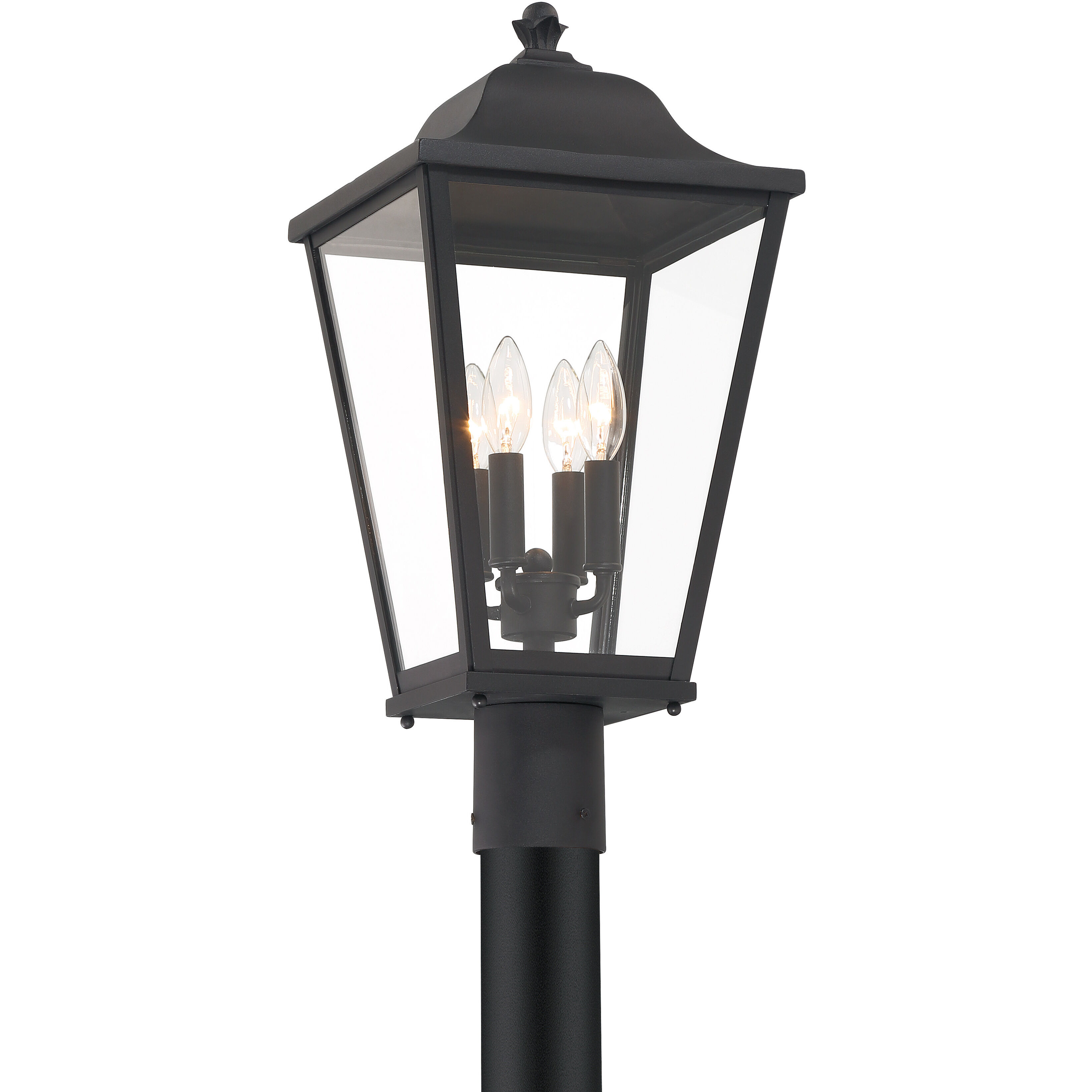 Savannah 4 Light 22 inch Sand Coal Outdoor Post Mount, The Great Outdoors