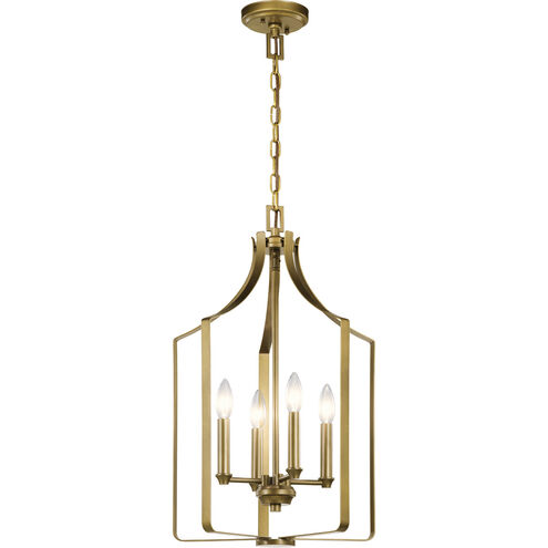 Morrigan 4 Light 15 inch Natural Brass Mini Chandelier Ceiling Light